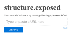 The structure.exposed homepage